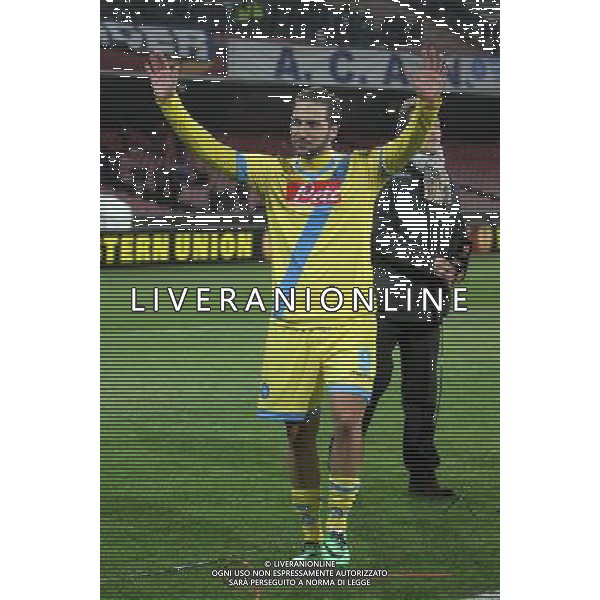 NAPOLI, SWANSEA EUROPA LEAGUE 27-02-2014 NELLA FOTO: HIGUAIN FINE GARA FOTO MOSCA- AG.LIVERANI