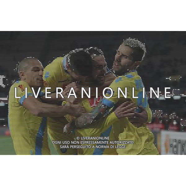 NAPOLI, SWANSEA EUROPA LEAGUE 27-02-2014 NELLA FOTO: ESULTANZA HIGUAIN FOTO MOSCA- AG.LIVERANI