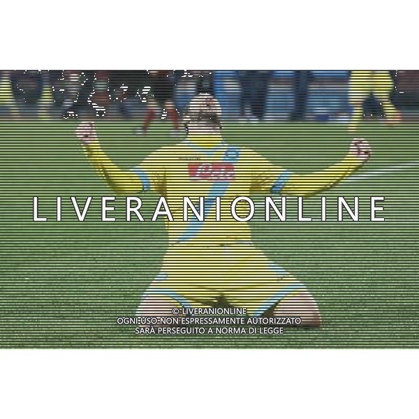 NAPOLI, SWANSEA EUROPA LEAGUE 27-02-2014 NELLA FOTO: HIGUAIN ESULTANZA FOTO MOSCA- AG.LIVERANI