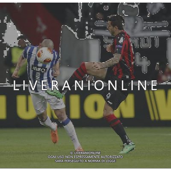 Europa League, Eintracht Frankfurt vs. FC Porto, 27.02.14 Joselu (Frankfurt) gegen Maicon (Porto) AG ALDO LIVERANI SAS ONLY ITALY