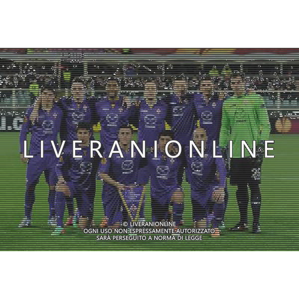 UEFA Europa League 2013/2014 Sedicesimi di Finale Ritorno Firenze - 27.02.2014 Fiorentina-Esbjerg Nella Foto:Fiorentina Squadra Formazione Rosati,Rodriguez,Roncaglia,Compper,Pizarro,Borja Valero,Ambrosini,Pasqual,Matos,Gomez,Ilicic /Ph.Vitez-Ag. Aldo Liverani