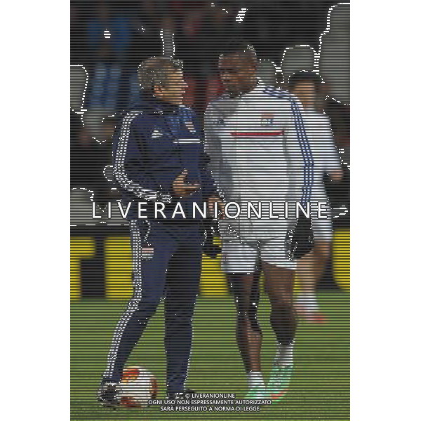 Bruno GENESIO / Henri BEDIMO - 27.02.2014 - Lyon / Tchernomorets Odessa - Ligue Europa 2013/2014 Photo : Jean Paul Thomas / Icon Sport AG ALDO LIVERANI SAS ONLY ITALY