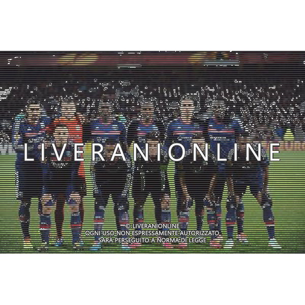 EQUIPE DE LYON - 27.02.2014 - Lyon / Tchernomorets Odessa - Ligue Europa 2013/2014 Photo : Jean Paul Thomas / Icon Sport *** Local Caption *** AG ALDO LIVERANI SAS ONLY ITALY *** Local Caption *** AG ALDO LIVERANI SAS ONLY ITALY