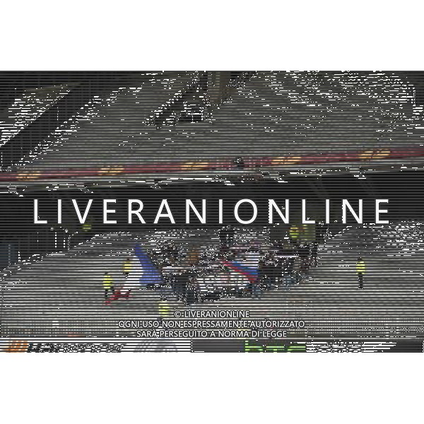 GROUPE DE SUPPORTERS LYON - 27.02.2014 - Lyon / Tchernomorets Odessa - Ligue Europa 2013/2014 Photo : Jean Paul Thomas / Icon Sport *** Local Caption *** AG ALDO LIVERANI SAS ONLY ITALY *** Local Caption *** AG ALDO LIVERANI SAS ONLY ITALY