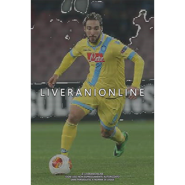 NAPOLI SWANSEA EUROPA LEAGUE 27-02-2014 NELLA FOTO: GONZALO HIGUAIN FOTO MOSCA- AG.LIVERANI