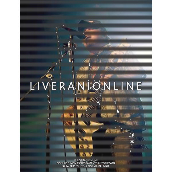 - Pictured is: Vocalist and guitarist Chris Robertson with Black Stone Cherry performing live at the Barrowland, Glasgow, Scotland, UK - 25th February 2014 AG ALDO LIVERANI SAS ONLY ITALY