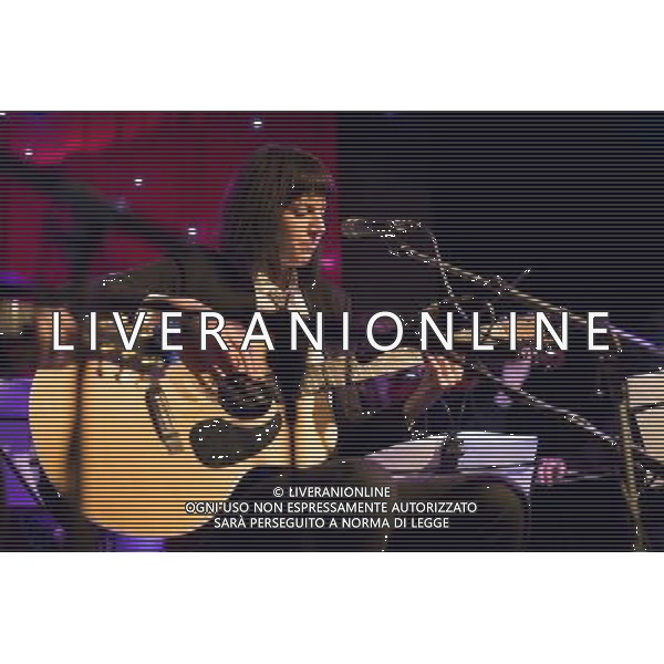 Emma Richardson, bassist and vocals with Band of Skulls performs at their acoustic set in Madame JoJo\'s, London, on the first 2014 tour date ***EXCLUSIVE*** AG ALDO LIVERANI SAS ONLY ITALY