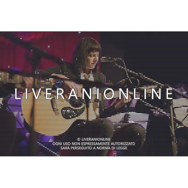 Emma Richardson, bassist and vocals with Band of Skulls performs at their acoustic set in Madame JoJo\'s, London, on the first 2014 tour date ***EXCLUSIVE*** AG ALDO LIVERANI SAS ONLY ITALY