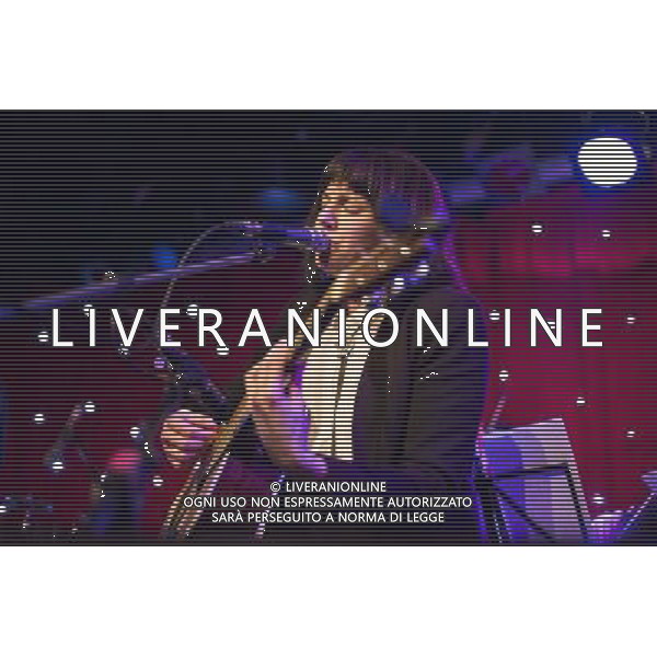 Emma Richardson, bassist and vocals with Band of Skulls performs at their acoustic set in Madame JoJo\'s, London, on the first 2014 tour date ***EXCLUSIVE*** AG ALDO LIVERANI SAS ONLY ITALY