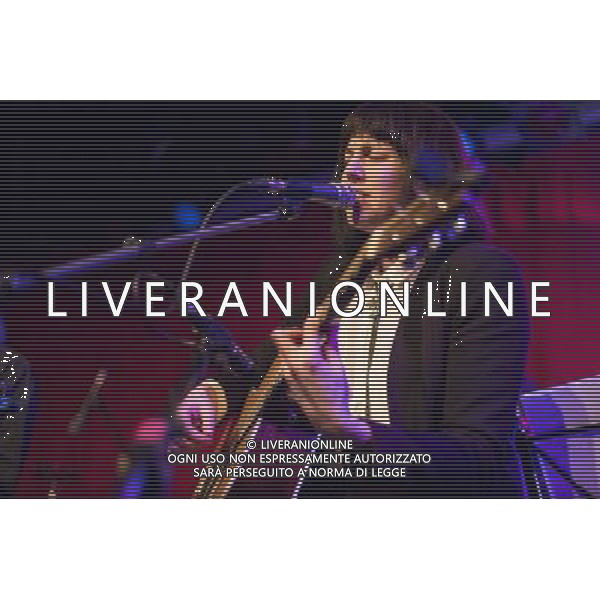Emma Richardson, bassist and vocals with Band of Skulls performs at their acoustic set in Madame JoJo\'s, London, on the first 2014 tour date ***EXCLUSIVE*** AG ALDO LIVERANI SAS ONLY ITALY