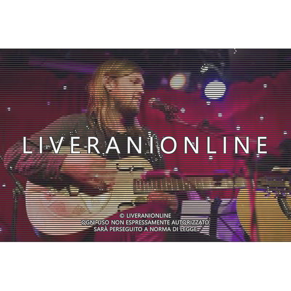 Russell Marsden, guitarist and vocals with Band of Skulls performs at their acoustic set in Madame JoJo\'s, London, on the first 2014 tour date ***EXCLUSIVE*** AG ALDO LIVERANI SAS ONLY ITALY