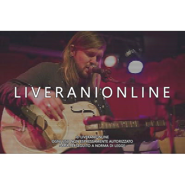 Russell Marsden, guitarist and vocals with Band of Skulls performs at their acoustic set in Madame JoJo\'s, London, on the first 2014 tour date ***EXCLUSIVE*** AG ALDO LIVERANI SAS ONLY ITALY