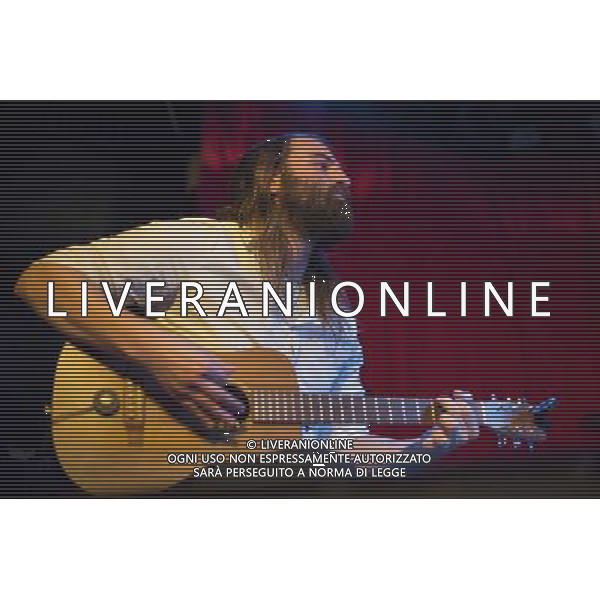 Matthew Hayward, drummer and guitarist with Band of Skulls performs at their acoustic set in Madame JoJo\'s, London, on the first 2014 tour date ***EXCLUSIVE*** AG ALDO LIVERANI SAS ONLY ITALY