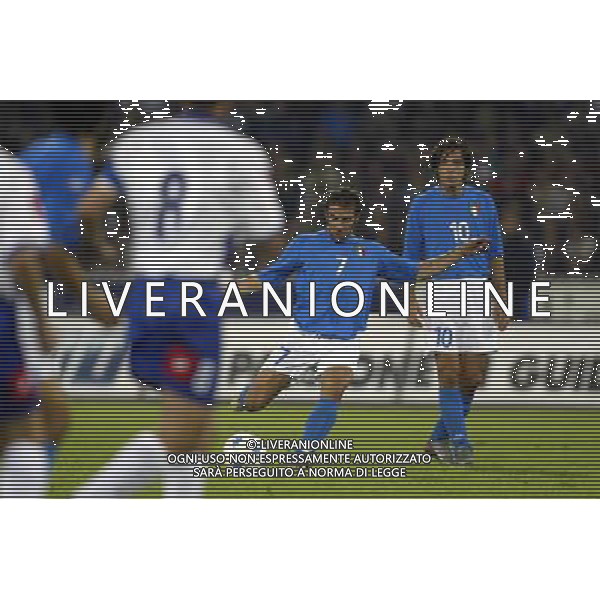 napoli 12/10/2002 italia - jugoslavia nella foto gol del piero agenzia aldo liverani