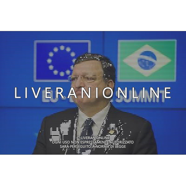 Jose Manuel Barroso, the president of the European Commission holds press conference at the end of an EU-Brazil summit in Brussels, Belgium on 24.02.2014 by Wiktor Dabkowski ©photoshot/AGENZIA ALDO LIVERANI SAS - ITALY ONLY - Conferenza stampa del Consiglio europeo al termine di un vertice UE-Brasile a Bruxelles, in Belgio 24 febbraio 2014