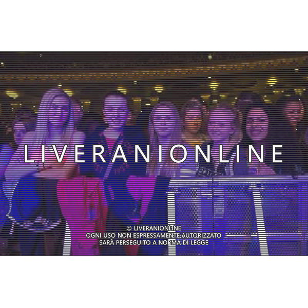 Fans of Brighton hip hop duo Rizzle Kicks - Jordan \'Rizzle\' Stephens, Harley \'Sylvester\' Alexander-Sule watching concert at the Hammersmith Apollo, London, United Kingdom. Date: 01/03/2014 AG ALDO LIVERANI SAS ONLY ITALY
