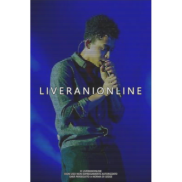 Brighton hip hop duo Rizzle Kicks - Jordan \'Rizzle\' Stephens performing live in concert at the Hammersmith Apollo, London, United Kingdom. Date: 01/03/2014 AG ALDO LIVERANI SAS ONLY ITALY