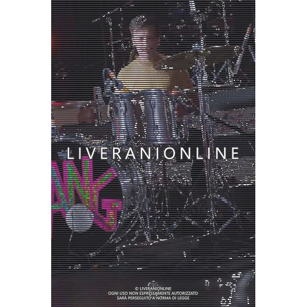 BangBangBang! - Sam Parkin (Drums and Vocals) performing live in concert at the Hammersmith Apollo, London, United Kingdom. London, United Kingdom. Date: 01/03/2014 AG ALDO LIVERANI SAS ONLY ITALY