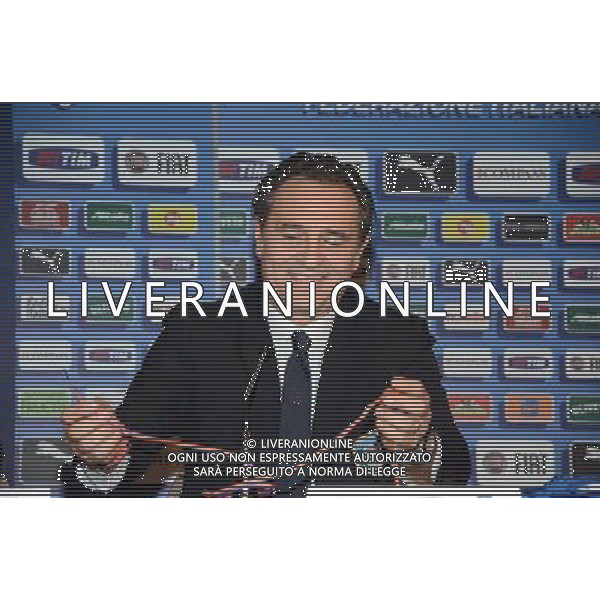 Raduno della nazionale di calcio presso l\'Hotel Sheraton Malpensa, Conferenza stampa del CT e presentazione nuova maglia PUMA - Varese 03 marzo 2014 Nella foto: Cesare Prandelli ©gazzaniga/AGENZIA ALDO LIVERANI SAS