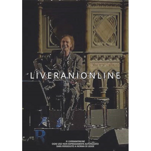 RAY DAVIES performs new show entitled \'Americana: Songs, Stories and Home Movies\' at sold out Union Chapel, London on 4th March 2014. The show features Ray with his guitarist, Bill Shanley, as an acoustic duo performing songs featured in his new book, Americana, as well as some classic Kinks tracks. AG ALDO LIVERANI SAS ONLY ITALY