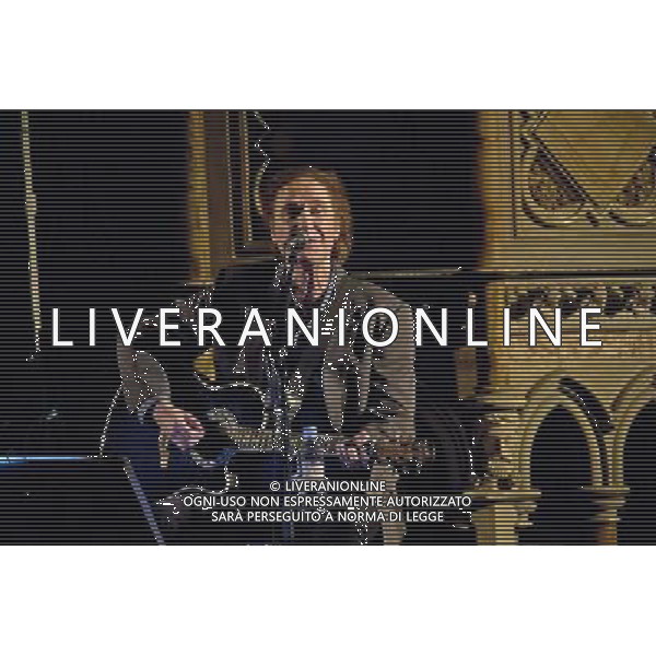 RAY DAVIES performs new show entitled \'Americana: Songs, Stories and Home Movies\' at sold out Union Chapel, London on 4th March 2014. The show features Ray with his guitarist, Bill Shanley, as an acoustic duo performing songs featured in his new book, Americana, as well as some classic Kinks tracks. AG ALDO LIVERANI SAS ONLY ITALY