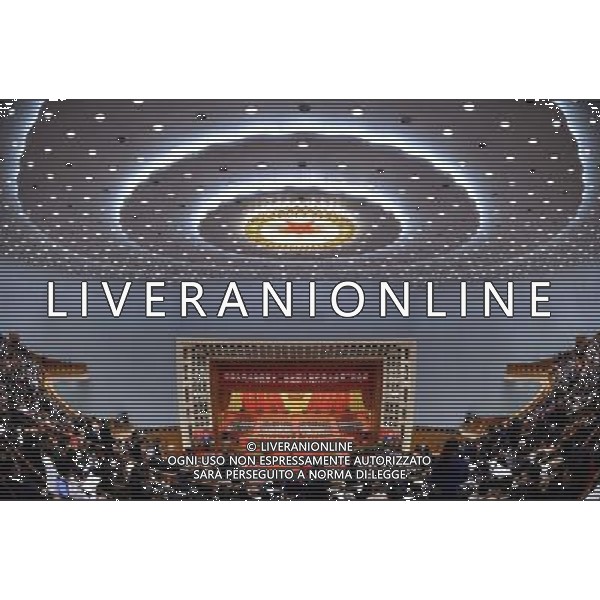 (140305) -- BEIJING, March 5, 2014 () -- The second session of China\'s 12th National People\'s Congress (NPC) opens at the Great Hall of the People in Beijing, capital of China, March 5, 2014. (/Jin Liangkuai) (zkr) AG ALDO LIVERANI SAS ONLY ITALY