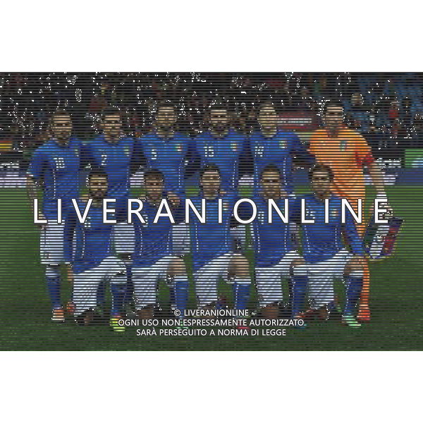 Amichevole Madrid - 05.03.2014 Spagna-Italia Nella Foto:italia squadra formazione osvaldo,maggio,thiago motta,barzagli,paletta,buffon,candreva,marchisio,montolivo,criscito,cerci /Ph.Vitez-Ag. Aldo Liverani