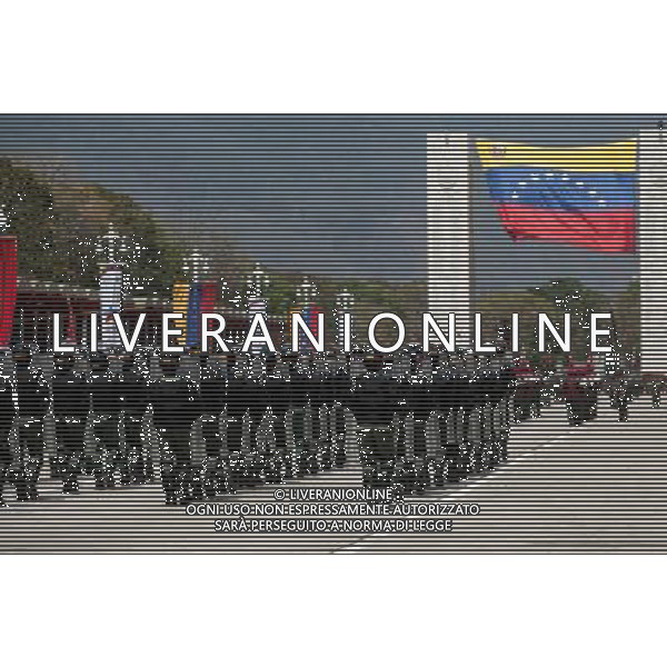 (140306) -- CARACAS, March 6, 2014 () -- Members of the Bolivarian National Guard (GNB, for its acronym in Spanish) take part during the civic-military parade in honor of late Venezuelan President Hugo Chavez to mark the first anniversary of his death at Paseo Los Proceres in Caracas, Venezuela, on March 5, 2014. (/Boris Vergara) (fnc) (ce) AG ALDO LIVERANI SAS ONLY ITALY