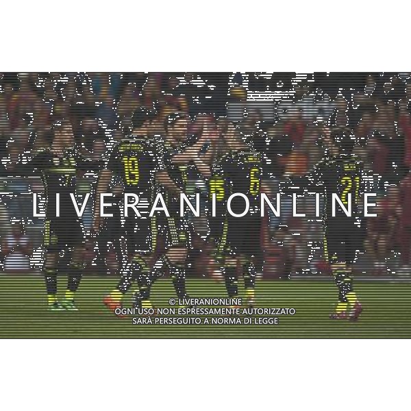 (140306) -- MADRID, March 6, 2014 () -- Players of spain celebrate scoring during an international friendly football match between Italy and Spain at Madrid, Spain on March 5, 2014. Spain won 1-0.(/Xie Haining) AG ALDO LIVERANI SAS ONLY ITALY