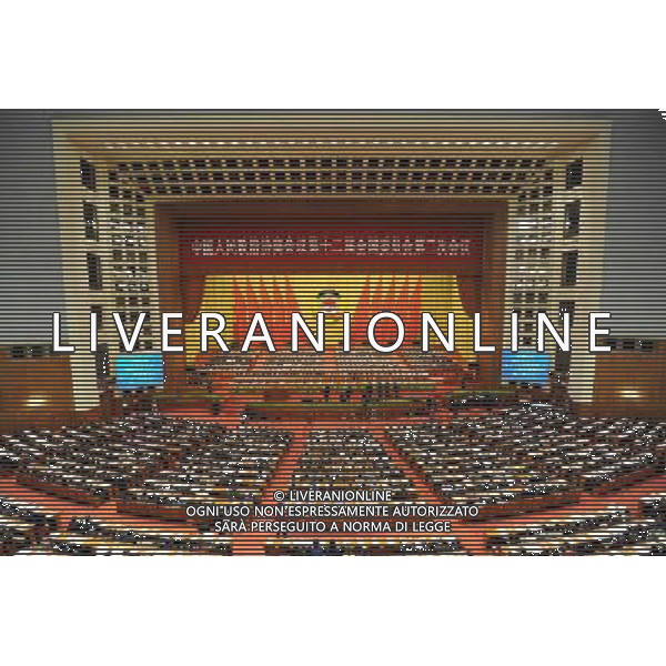 (140307) -- BEIJING, March 7, 2014 () -- The second plenary meeting of the second session of the 12th National Committee of the Chinese People\'s Political Consultative Conference (CPPCC) is held at the Great Hall of the People in Beijing, capital of China, March 7, 2014. (/Xie Huanchi) (zkr) AG ALDO LIVERANI SAS ONLY ITALY
