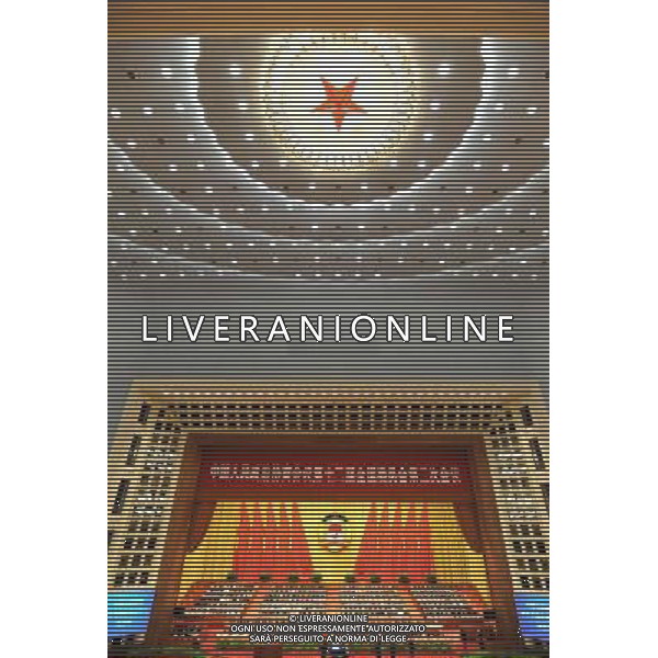 (140307) -- BEIJING, March 7, 2014 () -- The second plenary meeting of the second session of the 12th National Committee of the Chinese People\'s Political Consultative Conference (CPPCC) is held at the Great Hall of the People in Beijing, capital of China, March 7, 2014. (/Xie Huanchi) (zkr) AG ALDO LIVERANI SAS ONLY ITALY