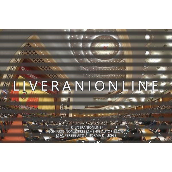 (140307) -- BEIJING, March 7, 2014 () -- The second plenary meeting of the second session of the 12th National Committee of the Chinese People\'s Political Consultative Conference (CPPCC) is held at the Great Hall of the People in Beijing, capital of China, March 7, 2014. (/Chen Jianli) (zkr) AG ALDO LIVERANI SAS ONLY ITALY