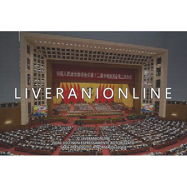 (140307) -- BEIJING, March 7, 2014 () -- The second plenary meeting of the second session of the 12th National Committee of the Chinese People\'s Political Consultative Conference (CPPCC) is held at the Great Hall of the People in Beijing, capital of China, March 7, 2014. (/Liu Jinhai) (zkr) AG ALDO LIVERANI SAS ONLY ITALY