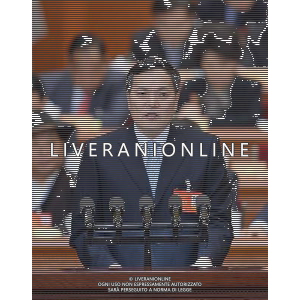 (140307) -- BEIJING, March 7, 2014 () -- Qian Keming, a member of the 12th National Committee of the Chinese People\'s Political Consultative Conference (CPPCC), speaks at the second plenary meeting of the second session of the 12th National Committee of the CPPCC at the Great Hall of the People in Beijing, capital of China, March 7, 2014. (/Li Tao) (zkr) AG ALDO LIVERANI SAS ONLY ITALY