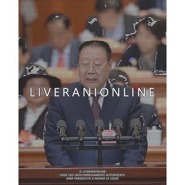(140307) -- BEIJING, March 7, 2014 () -- Zhang Jiyao, a member of the 12th National Committee of the Chinese People\'s Political Consultative Conference (CPPCC), speaks at the second plenary meeting of the second session of the 12th National Committee of the CPPCC at the Great Hall of the People in Beijing, capital of China, March 7, 2014. (/Li Tao) (zkr) AG ALDO LIVERANI SAS ONLY ITALY