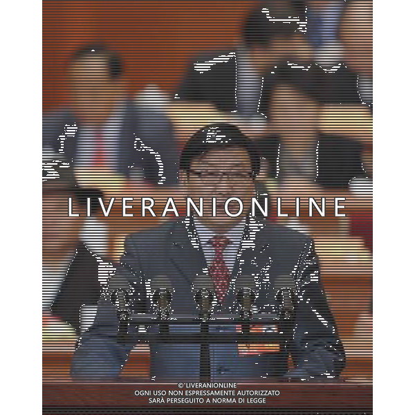 (140307) -- BEIJING, March 7, 2014 () -- Wu Jiang, a member of the 12th National Committee of the Chinese People\'s Political Consultative Conference (CPPCC), speaks at the second plenary meeting of the second session of the 12th National Committee of the CPPCC at the Great Hall of the People in Beijing, capital of China, March 7, 2014. (/Xie Huanchi) (zkr) AG ALDO LIVERANI SAS ONLY ITALY