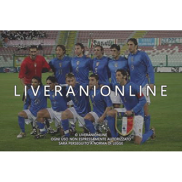 MESSINA,17 NOVEMBRE 2004 AMICHEVOLE NAZIONALE ITALIA - FINLANDIA NELLA FOTO FORMAZIONE NAZIONALE 2004/05 FOTO FRANCESCO SAYA/AGENZIA ALDO LIVERANI