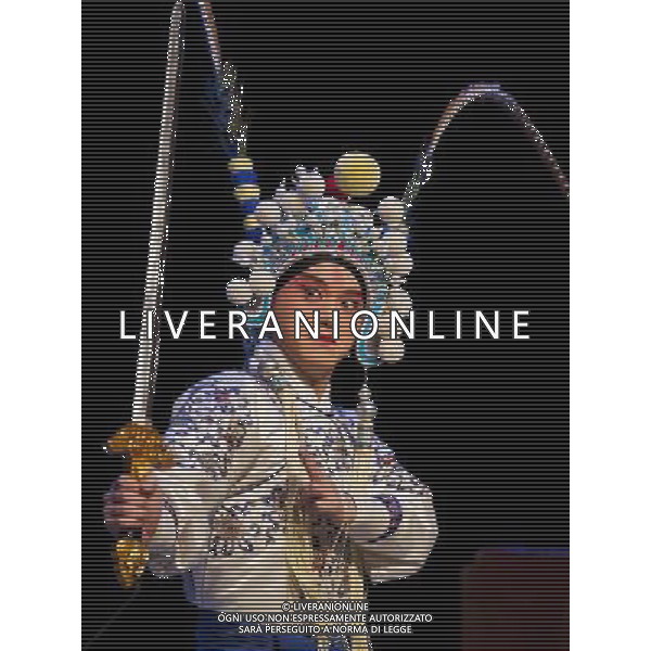 (140306) -- TORONTO, March 6, 2014 () -- Actor Fu Xiru from Shanghai Peking Opera Theater performs \'The Revenge of Prince Zi Dan\' at P.C. Ho Theater in Toronto, Canada, March 5, 2014. The opera is based on the well-known Shakespeare\'s famous play \'Hamlet\'. (/Zou Zheng) (lyx) AG ALDO LIVERANI SAS ONLY ITALY