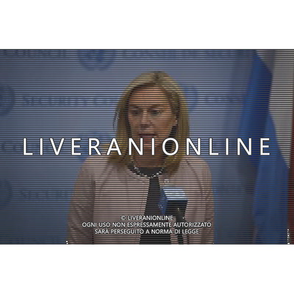(140305) -- NEW YORK, March 5, 2014 () -- Sigrid Kaag, head of the United Nations-Organization for the Prohibition of Chemical Weapons (OPCW) Joint Mission charged with ridding the munitions from Syria, briefs journalists at the UN headquarters in New York, on March 5, 2014. The special coordinator overseeing the elimination of chemical weapons in Syria said on Wednesday that the end-of-June deadline for the total destruction of the program was still achievable. (/Niu Xiaolei) AG ALDO LIVERANI SAS ONLY ITALY