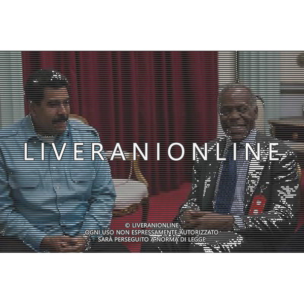 (140306) -- CARACAS, March 6, 2014 () -- Venezuela\'s President Nicolas Maduro (L) meets with U.S. actor Danny Glover (R) at Miraflores Palace in Caracas, Venezuela, on March 6, 2014. (/Boris Vergara) AG ALDOLIVERANI SAS ONLY ITALY
