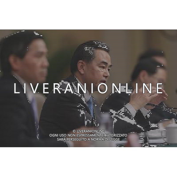 (140308) -- BEIJING, March 8, 2014 () -- Chinese Foreign Minister Wang Yi (C) gives a press conference for the second session of China\'s 12th National People\'s Congress (NPC) on China\'s foreign policies, in Beijing, capital of China, March 8, 2014. (/Jin Liwang) (zkr) ©PHOTOHSOT/AGENZIA ALDO LIVERANI SAS - ONLY ITALY - SEDUTA PLENARIA CCPPC - CINA-PECHINO