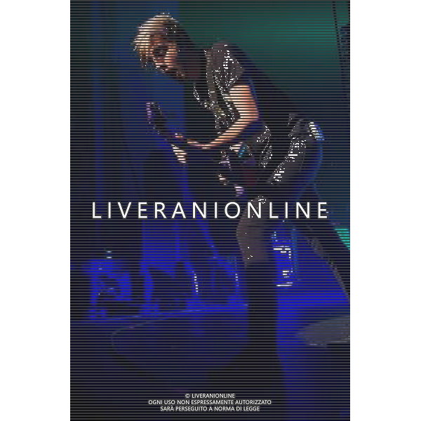 American Pop Punk band All Time Low perform at Brixton Academy, London, England, UK on 8th March 2014. The band consists of vocalist and rhythm guitarist Alex Gaskarth, lead guitarist and backing vocalist Jack Barakat, bassist and backing vocalist Zack Merrick and drummer Rian Dawson. ©PHOTOHSOT/AGENZIA ALDO LIVERANI SAS - ITALY ONLY - EDITORIAL USE ONLY