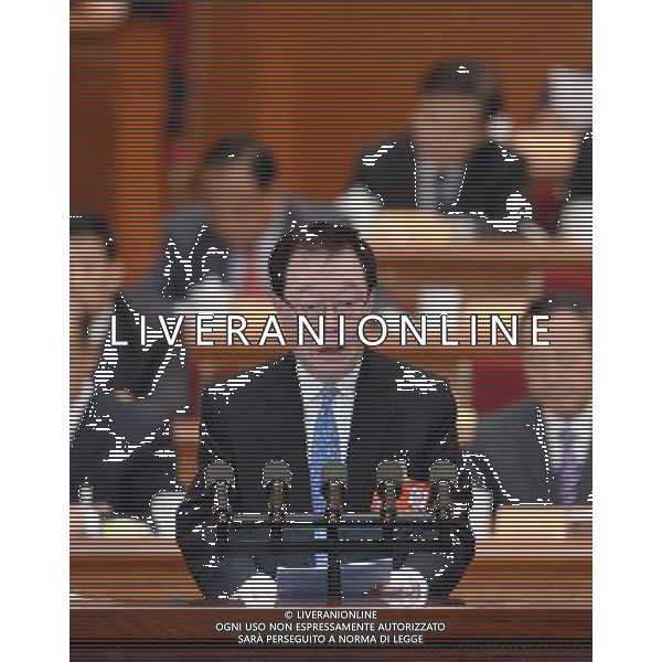 (140309) -- BEIJING, March 9, 2014 () -- Liu Hanquan, member of the 12th National Committee of the Chinese People\'s Political Consultative Conference (CPPCC), speaks at the fourth plenary meeting of the second session of the 12th National Committee of the CPPCC at the Great Hall of the People in Beijing, capital of China, March 9, 2014. (/Li Tao) (zkr) ©PHOTOSHOT/AGENZIA ALDO LIVERANI SAS - ITALY ONLY - EDITORIAL USE ONLY