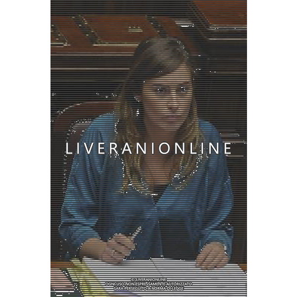 Roma - 10/03/2014 - Montecitorio - Discussione della nuova legge elettorale Italicum - nella foto: Maria Elena Boschi /Ph. Fabrizio Corradetti - Ag. Aldo Liverani sas