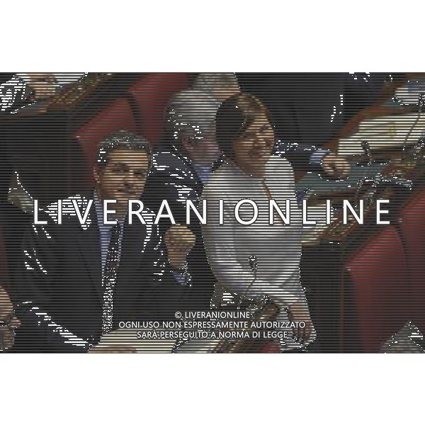Roma - 10/03/2014 - Montecitorio - Discussione della nuova legge elettorale Italicum - nella foto: Simone Baldelli e Renata Polverini /Ph. Fabrizio Corradetti - Ag. Aldo Liverani sas