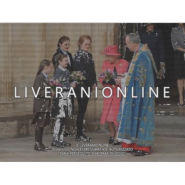 HRH Queen Elizabeth II attends a Commonwealth Day Observance Service and Reception at Westminster Abbey in London. 10th March 2014 AG ALDO LIVERANI SAS ONLY ITALY