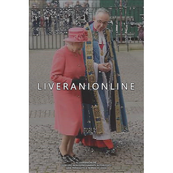 HRH Queen Elizabeth II attends a Commonwealth Day Observance Service and Reception at Westminster Abbey in London. 10th March 2014 AG ALDO LIVERANI SAS ONLY ITALY