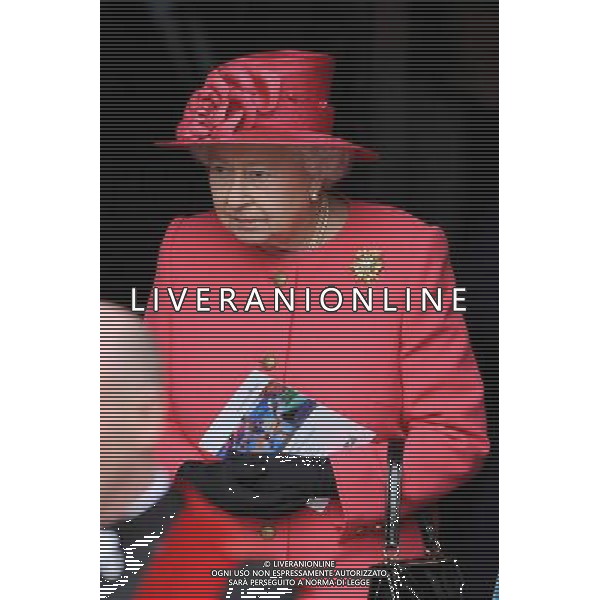 HRH Queen Elizabeth II attends a Commonwealth Day Observance Service and Reception at Westminster Abbey in London. 10th March 2014 AG ALDO LIVERANI SAS ONLY ITALY