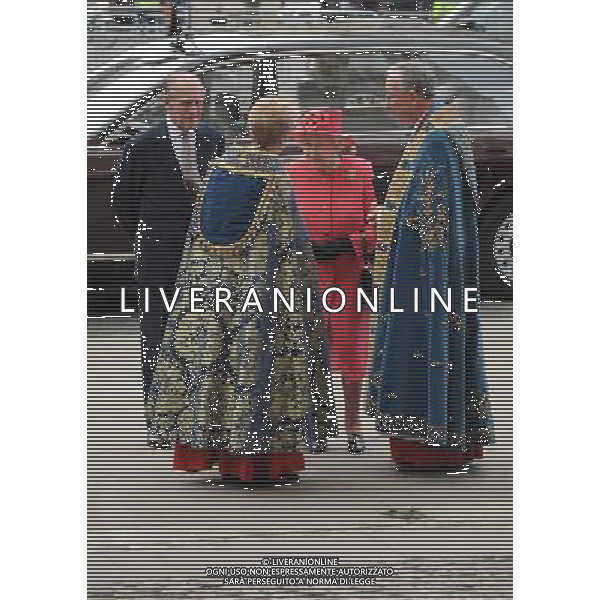 Prince Philip, Duke of Edinburgh and HRH Queen Elizabeth II attend a Commonwealth Day Observance Service and Reception at Westminster Abbey in London. 10th March 2014 AG ALDO LIVERANI SAS ONLY ITALY