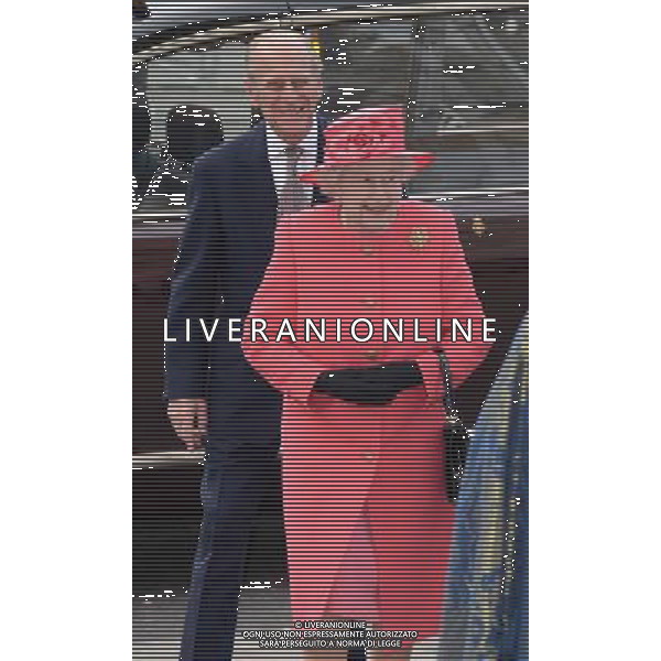 Queen Elizabeth II and Prince Philip, The Duke of Edinburgh attends the annual Commonwealth Observance in Westminster Abbey, London. 10th March 2014. AG ALDO LIVERANI SAS ONLY ITALY